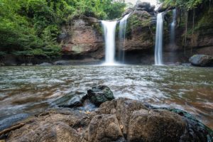 Beautiful waterfall in Khao Yia National Park, Thailand